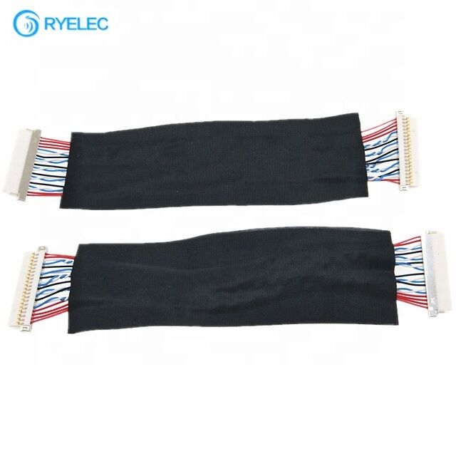 Cavo piatto LVDS schermato HRS DF19-20S-1C con 20 pin e passo da 1,0 mm su entrambe le estremità per martinetto idraulico