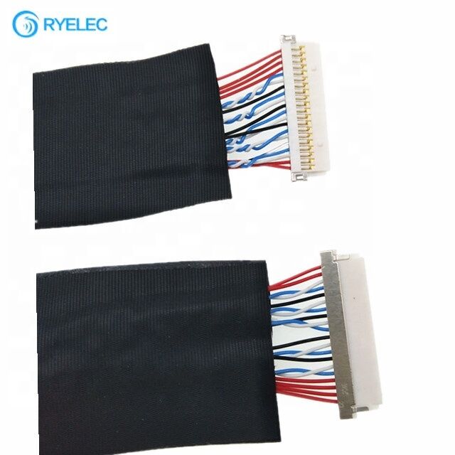 Cavo piatto LVDS schermato HRS DF19-20S-1C con 20 pin e passo da 1,0 mm su entrambe le estremità per martinetto idraulico