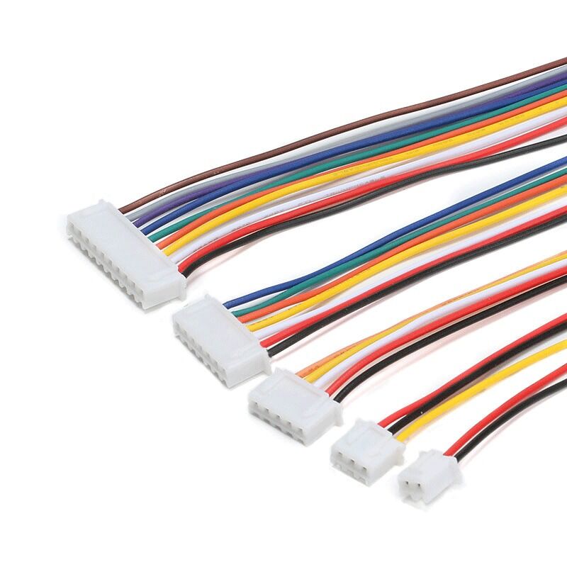 JST Wiring 2 Pin 2P 4P 6P 8P 12P Right Angle Pin Connector Harness Assembly XH SH Flat Ribbon Jumper Harness