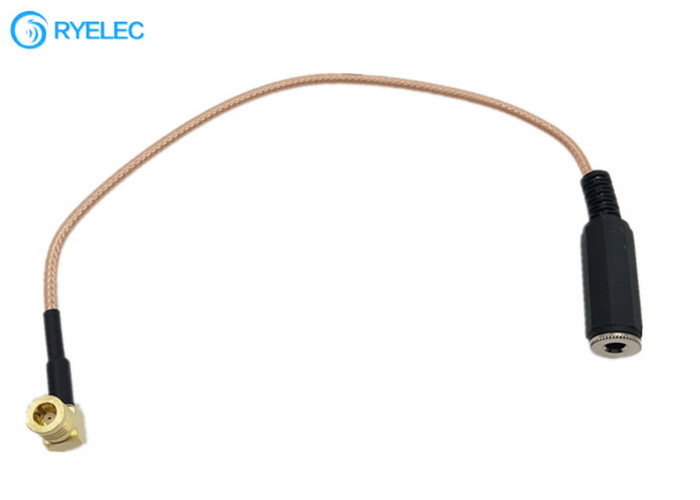 Audio Jack stereo AUS. 3.5mm aus. femminile al cavo ad angolo retto del fermaglio di SMB