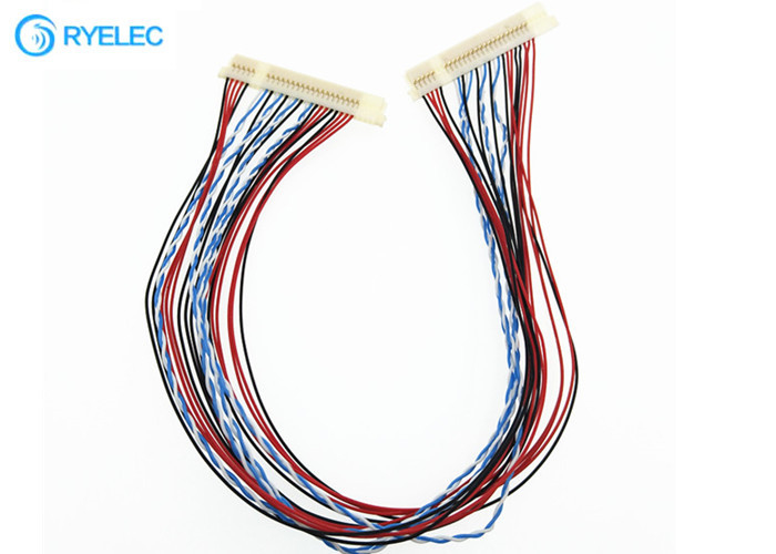Il cavo di  DF19-30S-1C 30 la P Lvds allo schermo dell'affissione a cristalli liquidi ha condotto il cavo torto 30AWG del segnale del convertitore