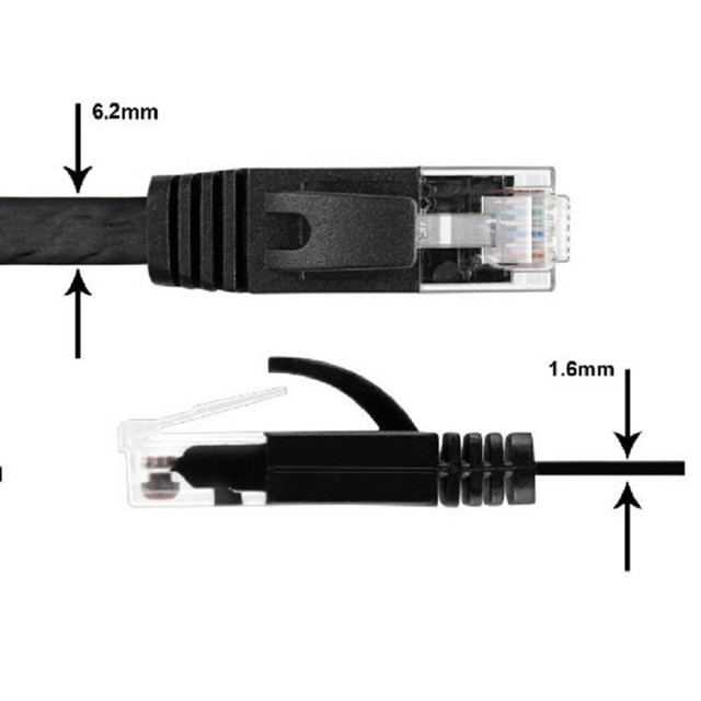 la rete Ethernet di 300PCS/Lot 3FT 1M Flat UTP cabla il RJ45 la toppa LAN Cable