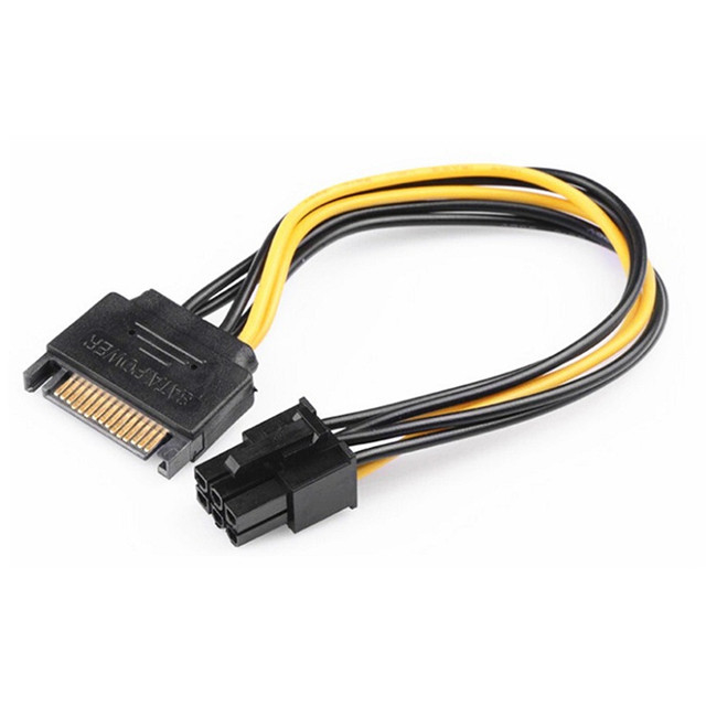 Carta grafica 6 Pin To 15 Pin Sata Power Cable UL1015 18AWG fornitore