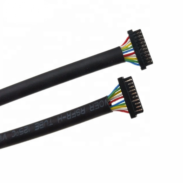 Cavo su ordinazione del PVC di Pin DF52-10P-0.8C  del passo 10 del cablaggio 0.8mm dell'AWG Ul1571 32