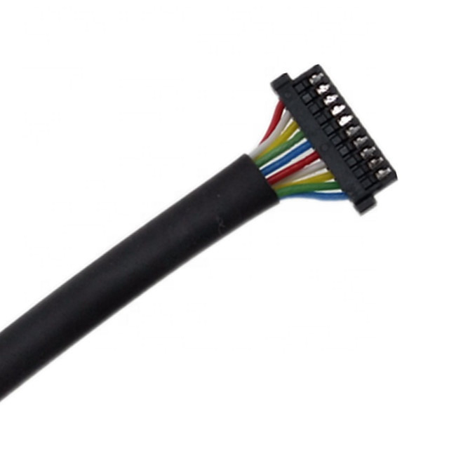 Cavo su ordinazione del PVC di Pin DF52-10P-0.8C  del passo 10 del cablaggio 0.8mm dell'AWG Ul1571 32
