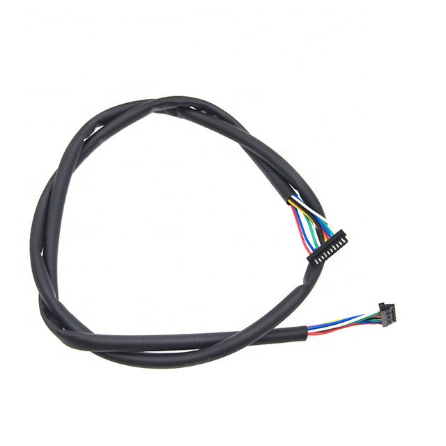 Cavo su ordinazione del PVC di Pin DF52-10P-0.8C  del passo 10 del cablaggio 0.8mm dell'AWG Ul1571 32