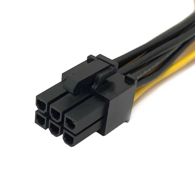 Maschio di Pcie 6pin da raddoppiarsi separatore 18awg 100MM 20CM del cavo elettrico di Gpu del maschio 8pin