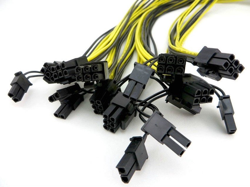 MASCHIO di 16AWG 6PIN al cavo elettrico del PCI E del MASCHIO 8PIN per la carta grafica